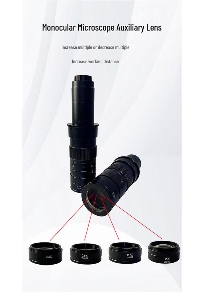 42mm Integrated Microscope Attachment Lens: 0.3X-0.7X HD Wide-Angle Magnification