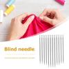 12Pcs Multi-Size Blind Needles Silver/Gold Tail Side Hole Needles for Elderly DIY Hand Sewing Embroidery Needlework Tool