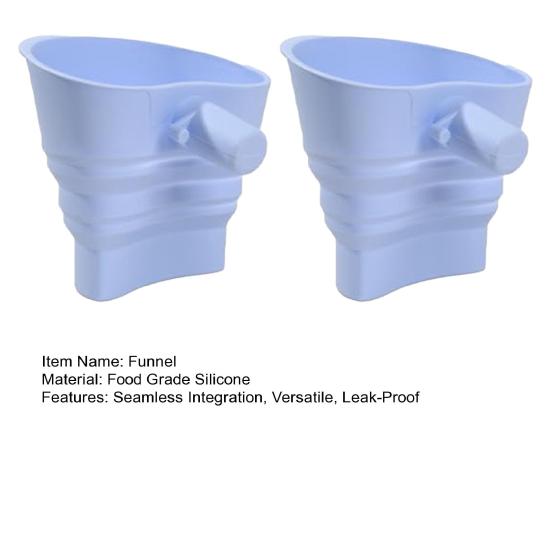 Мучная воронка для миски миксера, насадка-воронка, наклонный носик 30 градусов, герметичная кухонная воронка для миксера, силиконовый инструмент для выпечки без BPA