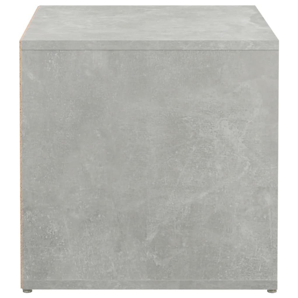 Drawer Box Concrete Grey 40.5 x 40 x 40 cm Wood Based Material