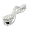 CHACON Extension Cable HO5VVF 3 X 1.5 Mm²- 3 M - With Flat Plug - White