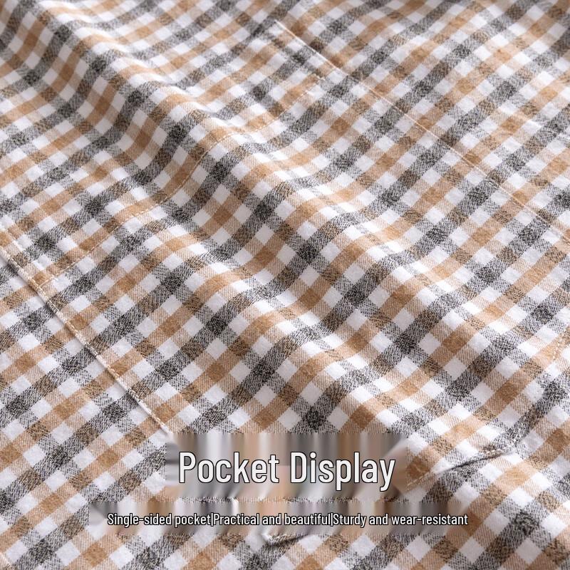 Shanshan Men's Pure Cotton Flannel Long-Sleeve Shirt