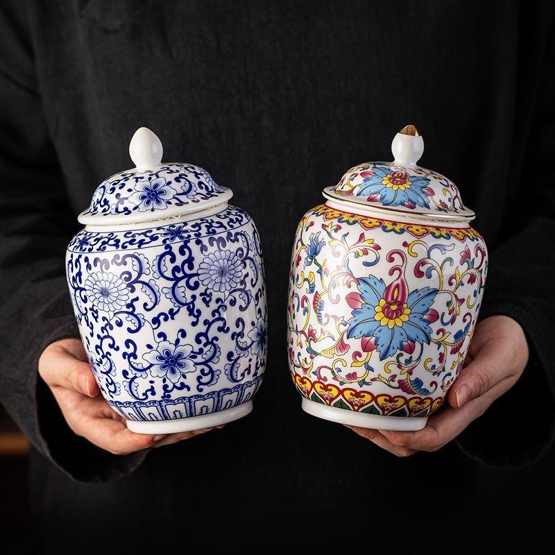 Эмалевая керамическая чайница – Влагонепроницаемая герметичная банка для хранения чая Чайная банка