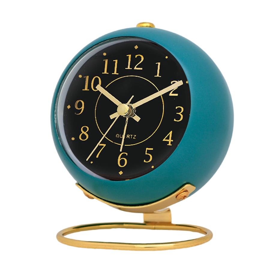 1pc 3.5-inch Nordic Creative Simple Decoration Alarm Clock New Desktop Bedhead Silent Night Light Pointer Clock (Battery Free)