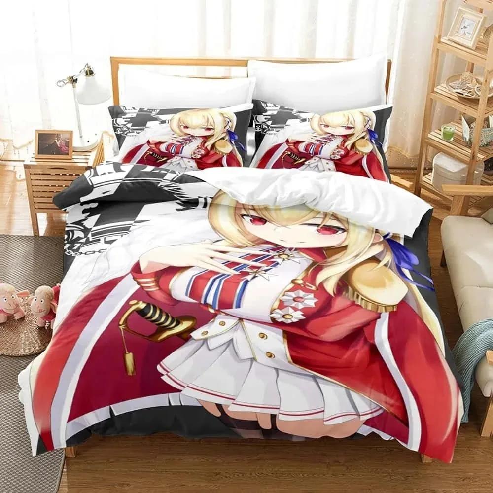Аниме Azur Lane Постельный комплект Односпальный Полуторный Двуспальный Кингсайз Комплект для кровати Взрослый Детский Спальня Комплекты пододеяльников