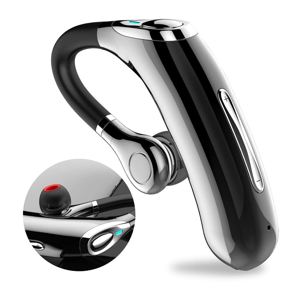 Headset Bluetooth Single Ultra Long Talking HD Strong Noise Microphone Designed for Noise Cancellation and Voice Control V5.0 Ear, Earphones, Calling,
