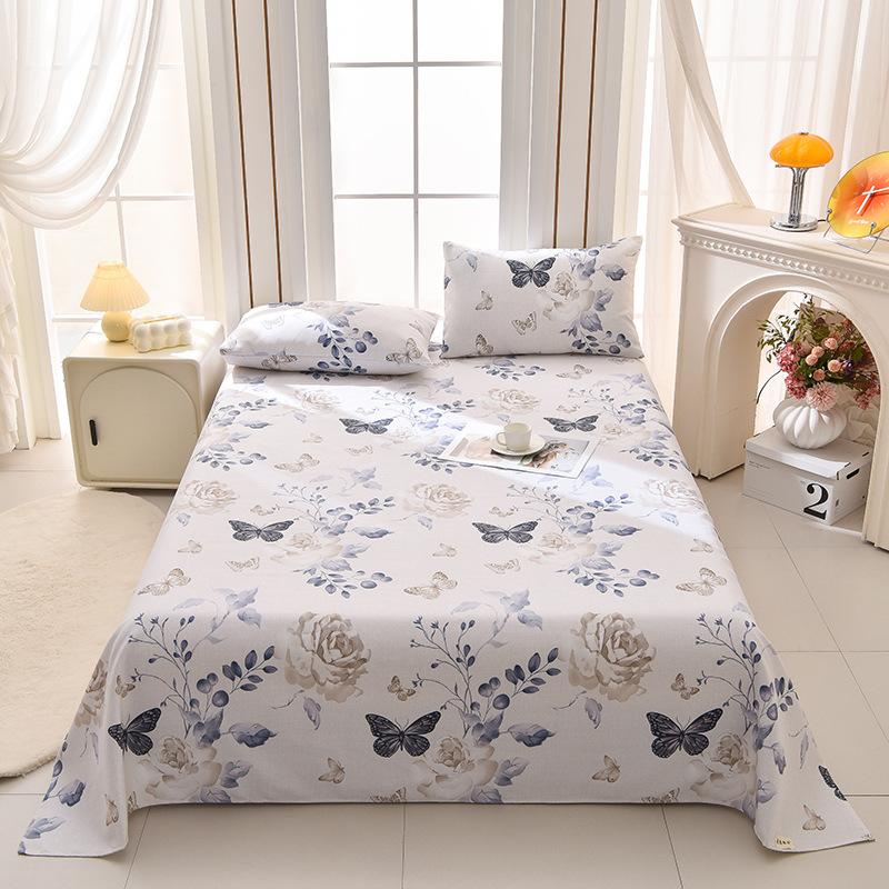 Новый мягкий коврик, старая грубая ткань, простыня из чистого хлопка, одинарное хлопковое одеяло, набор из трех предметов, хлопково-льняная подкроватная юбка, универсальный для всех сезонов