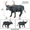 Kids' Wild Animal Figures: Lion, Tiger, Cow, Goat, Rhino, Horse, Leopard, Elephant - Plastic Educational Toys
