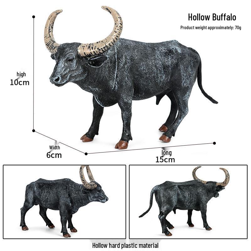 Kids' Wild Animal Figures: Lion, Tiger, Cow, Goat, Rhino, Horse, Leopard, Elephant - Plastic Educational Toys