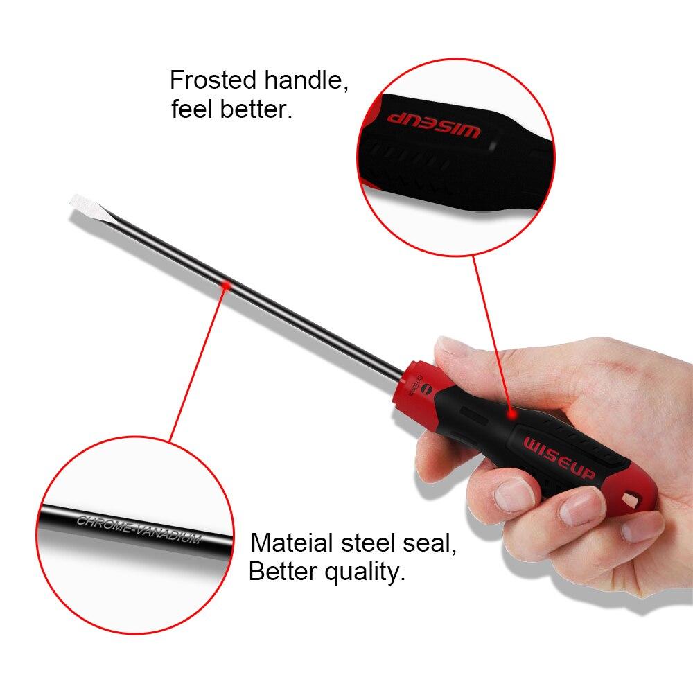 Набор отверток WISEUP, 7 шт., для ремонта дома, нескользящая отвертка Phillips со шлицем из хромированной стали/F Phillips для ремонта дома