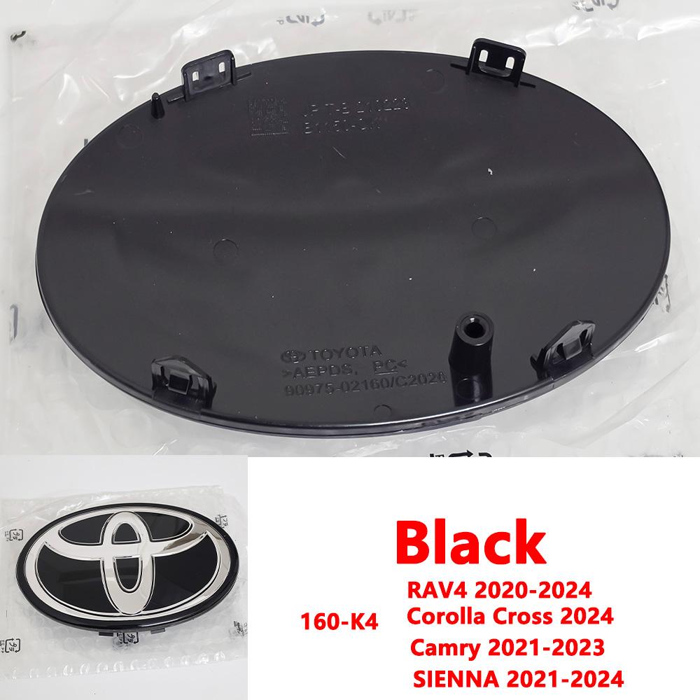 VJN4  For Toyota RAV4 Corolla Camry Land Cruiser Sienna C-HR AVALON Front Grille Hood Badge Replacement Dark Blue Hybrid Logo