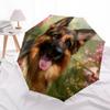 1 шт. Автоматический складной зонт - Рисунок немецкой овчарки, Портативный и складной дизайн с 8 спицами, Рождественские подарки на день рождения