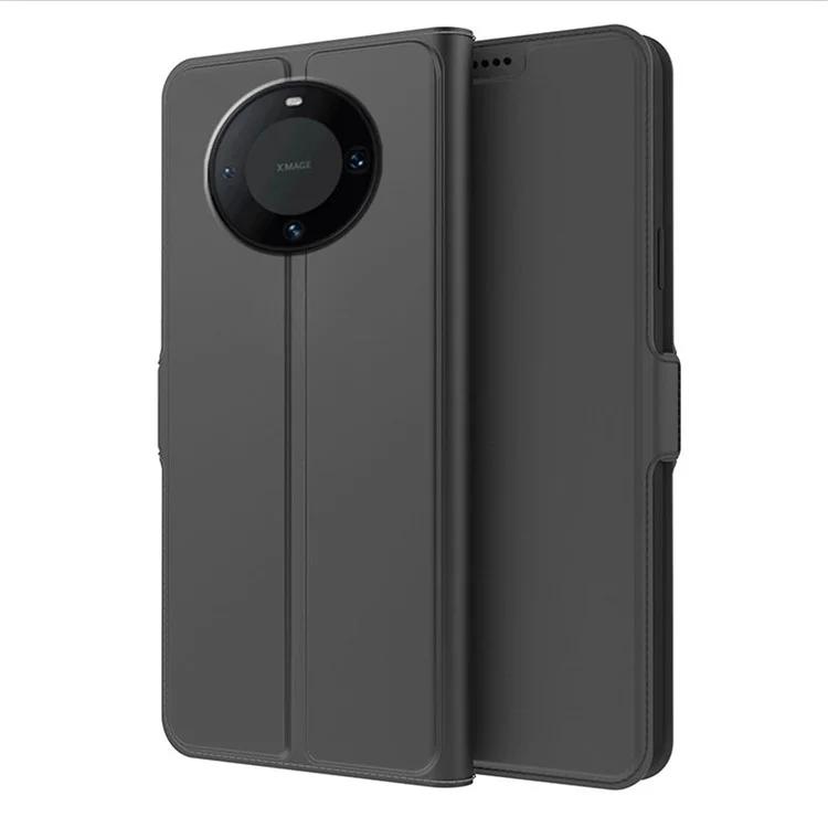 For Huawei Mate 60 Drop-proof PU Leather Adjustable Stand Cover Card Holder Phone Case