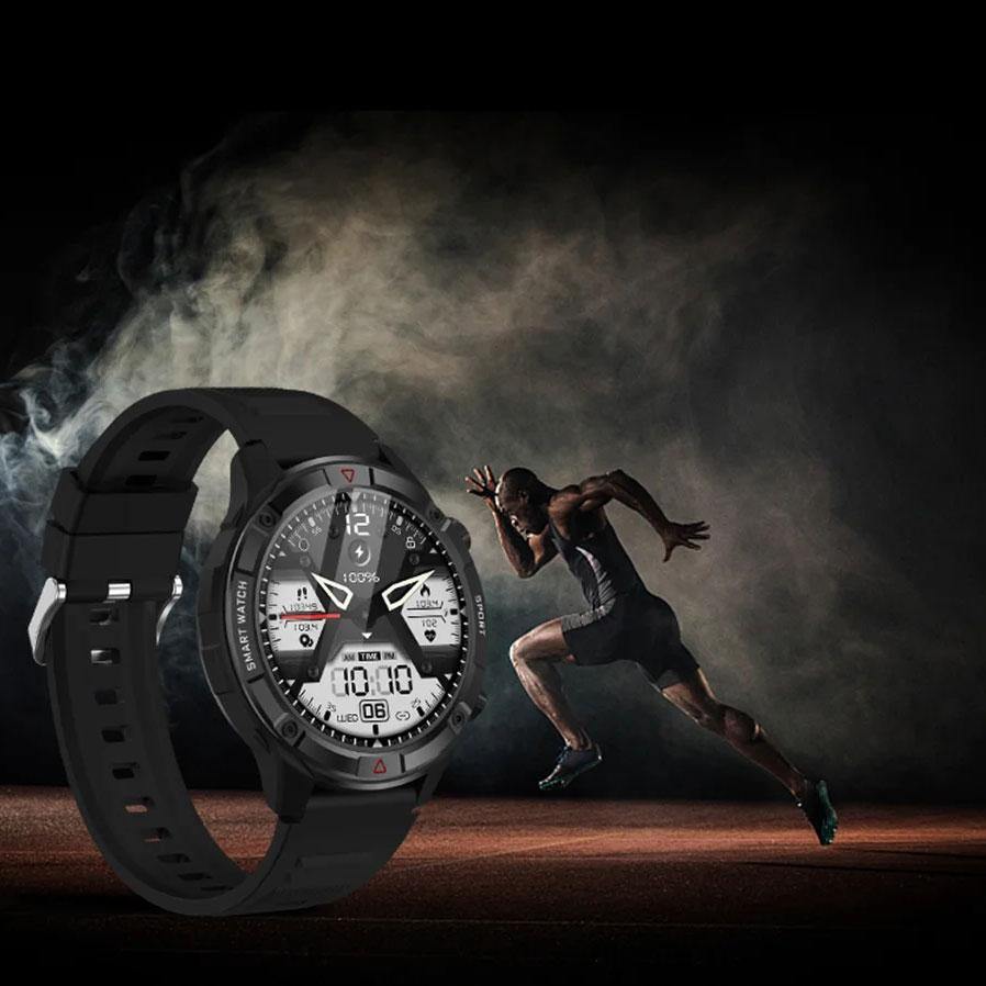 LUCKYSTART Smart Watch Men 2024 Новые спортивные часы с дисплеем 1,6 дюйма AMOLED, 4G ROM, голосовые вызовы, локальная музыка, водонепроницаемые мужские умные часы