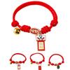 Adjustable Braided Cat Collar Chinese Style Puppy Collar Creative Pet Bell Necklace  Photo Props