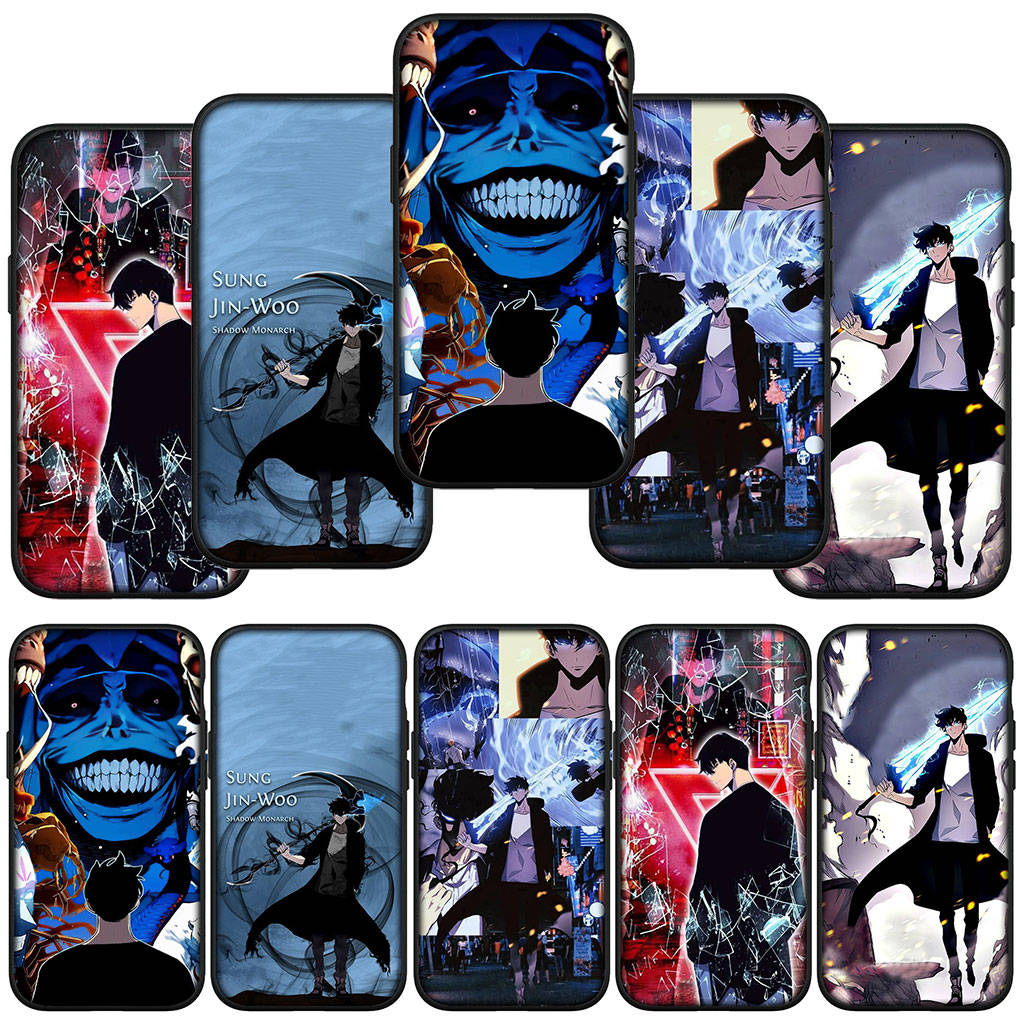 Для iPhone 16 15 Xiaomi Redmi Note 13 12 11 Pro Max X 9 14 Plus XR Samsung Galaxy A15 S24 S23 Huawei OPPO Sung Jinwoo Solo Leveling аниме-чехол для телефона