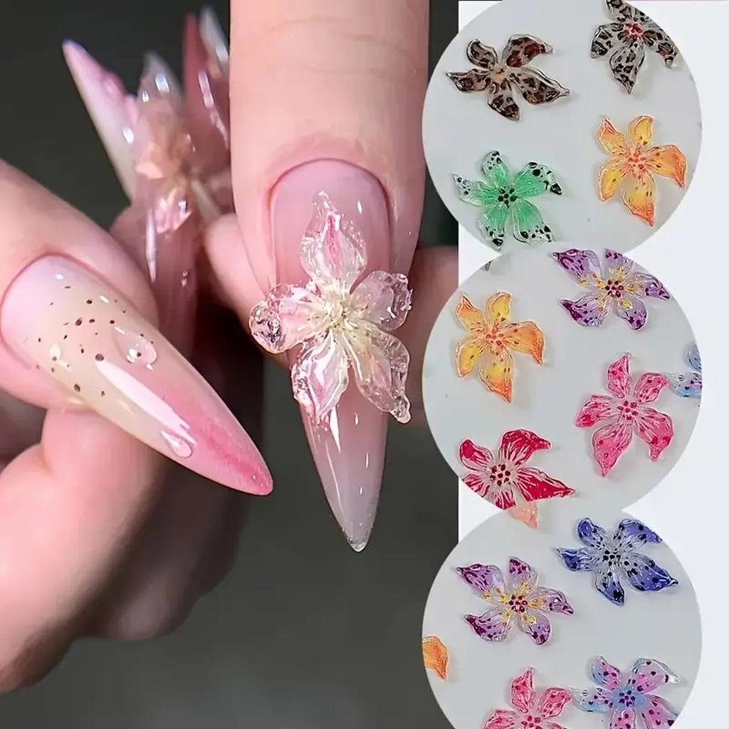 2 Pieces Silicone Nail Art Mould for Floral Embossing Manicure Tool With Reusable Flower Designs Templates