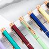 Металлическая шариковая ручка, многоцветная вращающаяся шариковая ручка, пишущий инструмент для школьных канцелярских принадлежностей, офиса
