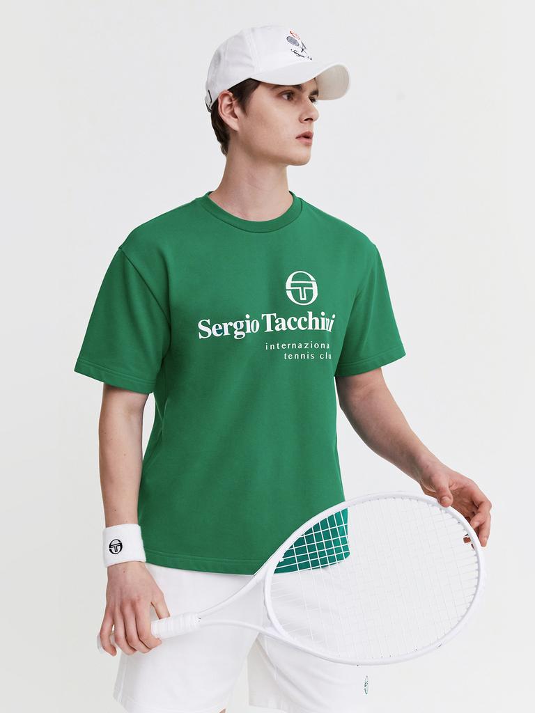 SERGIO TACCHINI M Современная толстовка с круглым вырезом и коротким рукавом с логотипом Cp
