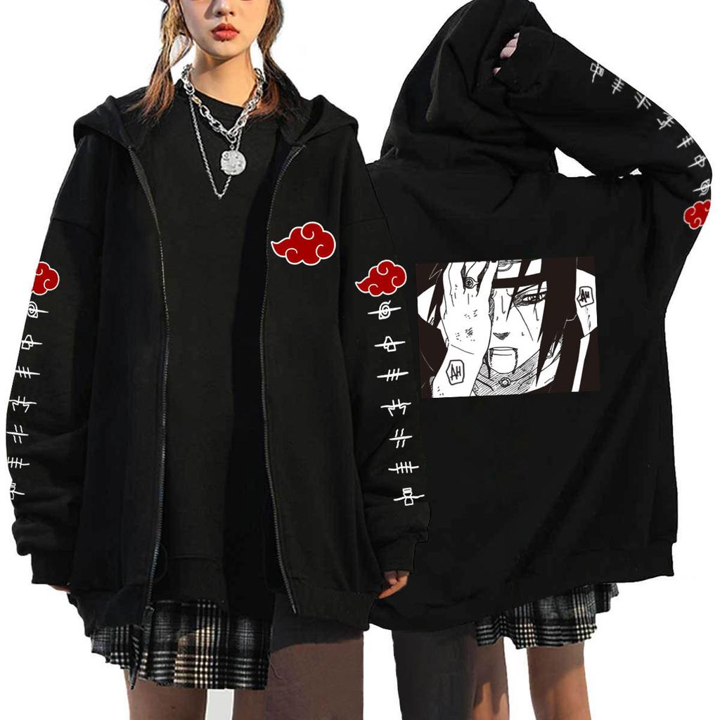 Anime Zipper Hoodie Men's and Women's Casual Sport Fleece Cardigan