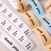 120Pcs/roll  English Thank You Laser Stickers Gift Packaging Label Envelopes Shipping Bags Bubble Mailer Carton Sealing Stickers