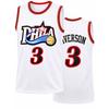 Модный ретро джерси Iverson 3 PHILA Split Черно-красный двухцветный принт Спортивная форма Повседневный 3D-принт Жилет Детский и мужской Женский