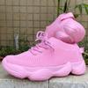 Light Sneakers Women Breathable Mesh Vulcanized Shoes Platform Chunky Ladies Trainer Lace Up Spring Female Flat Tennis Plus Size