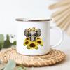 Кружки Peace Love Sunflower Elephant Print, нержавеющая сталь, чашка для кофе, оригинальные чашки для завтрака, кружка для сублимации, кружка для напитков, пивная кружка