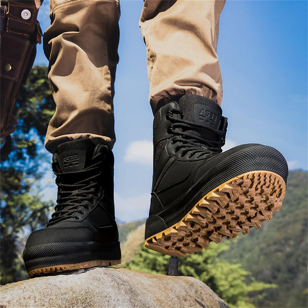 TUINANLE Мужская обувь Уличные походные ботинки Осенние Высокие Износостойкие Нескользящие Походные Внедорожные Спортивные ботинки