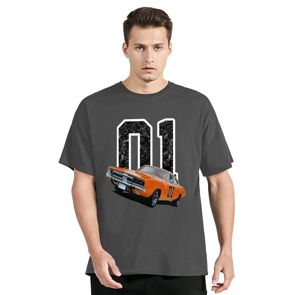 Футболка General Lee Charger Paul Kuras Man Футболки Car Moto Футболки Oversize Хлопковая футболка Повседневная уличная одежда Топы Фитнес Графическая футболка