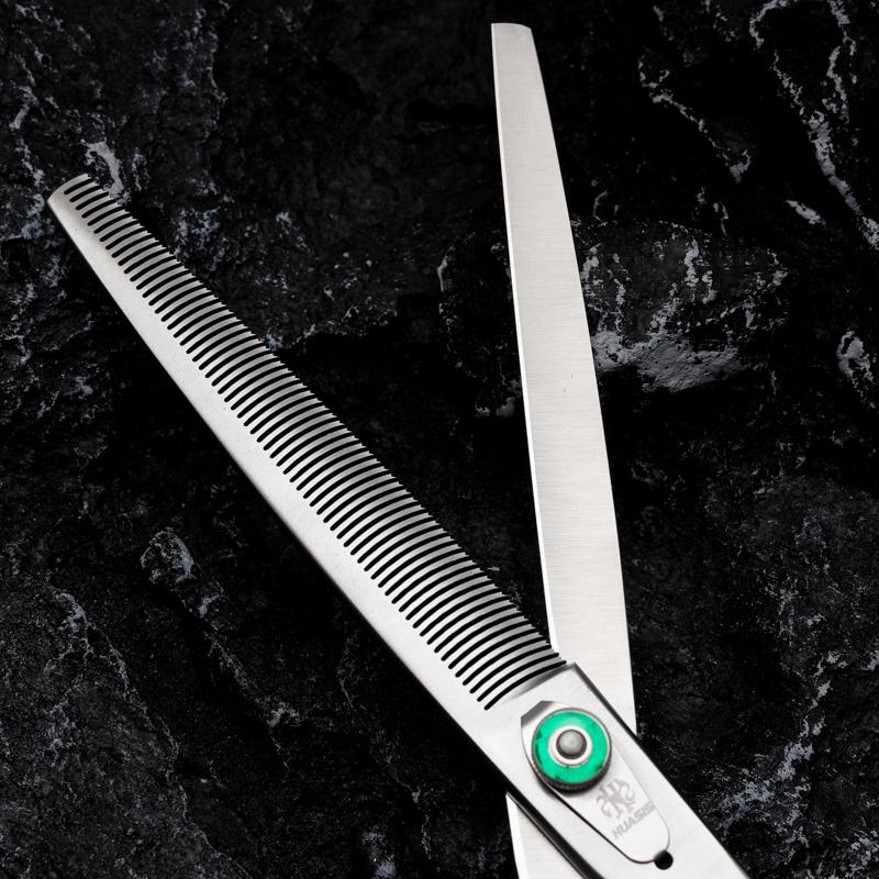 HUASIS HU26-7565V Stainless Steel Thinning Shears Dogs Grooming 7.5'' Professional Blending Scissors Eco-Friendly Handmade