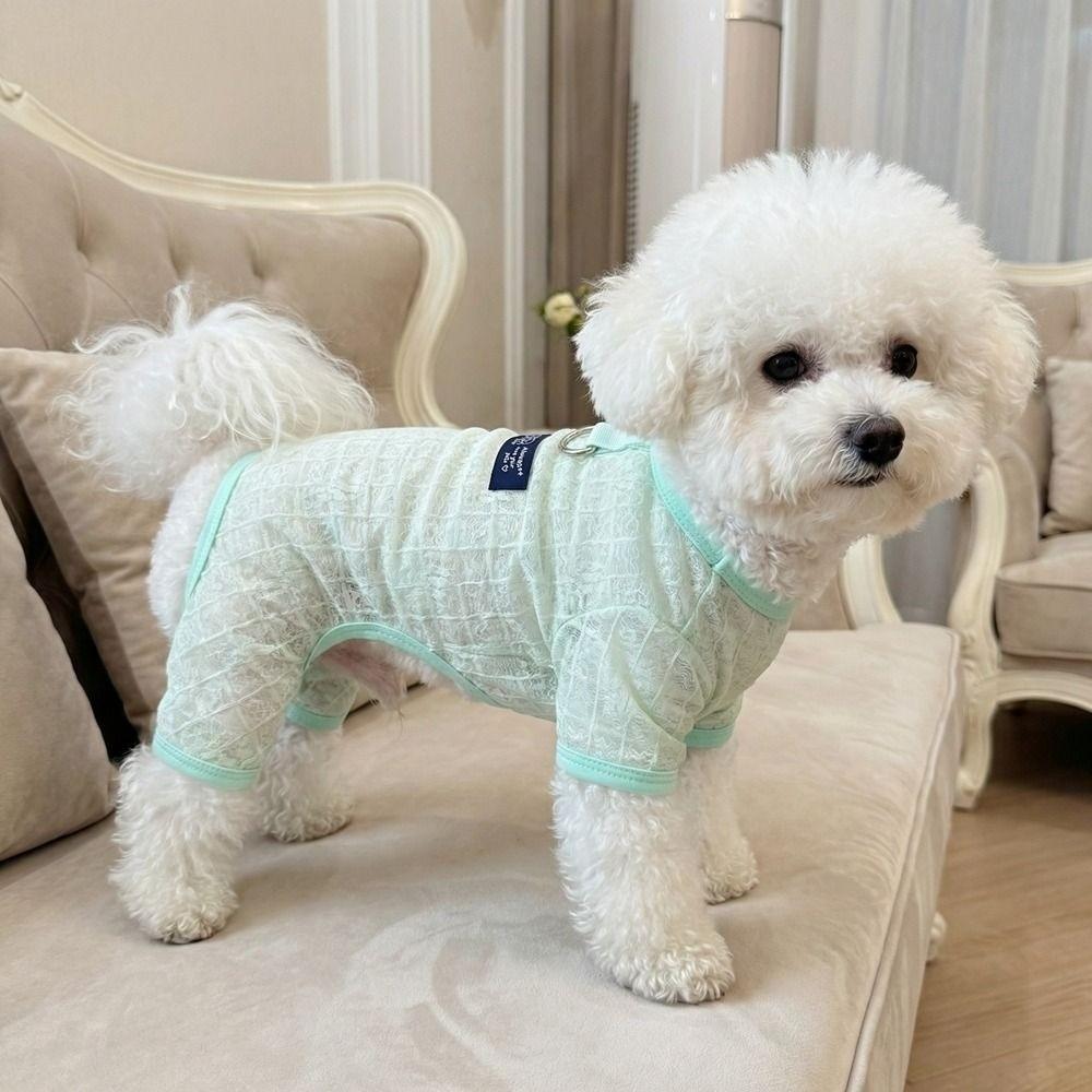 Hollow Mesh Dog Clothes Breathable Dog Outfit Pet Four-legged Wear Indoor Outdoor Use