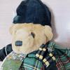 [USED] Rare Harrods teddy bear plush toy, green check, vintage