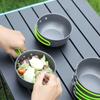 Портативный походный набор посуды для кемпинга: Складной большой набор: миска и палочки