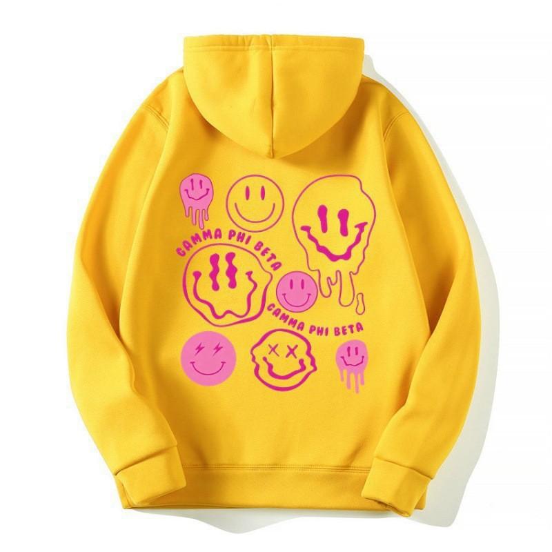 Oversized Womens Hooded Sweatshirt Loose Fit Casual Graphic Letter Print Long Sleeve Top
