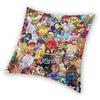 Cookies Run All Characters Square Pillowcase Polyester Linen Velvet Pattern Zip Decorative Pillow Case Sofa Seater Cushion Cover