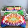 White floral mandala pattern. Bedding sets Duvet cover sets Duvet covers Pillowcases(1 * Duvet Cover 2 * Pillowcases, without duvet insert)