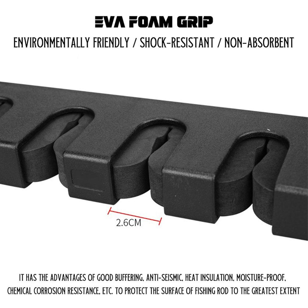 Стеллаж для хранения удочек с 6 отверстиями, настенный держатель, кронштейн для хранения толстых удочек, сети для ручных удочек