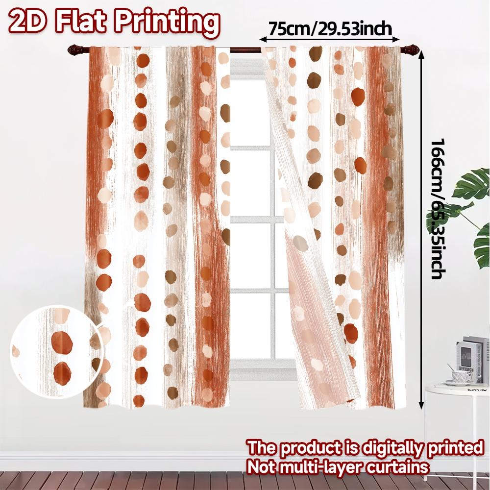 2D плоская печать JIT 2 шт. Шторы (Без Рода) Dotty Drapes Популярные Шторы и Оформление Окон Универсальные 100% Полиэстер
