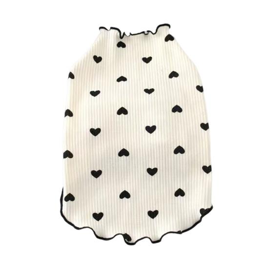 Одежда для собак средних и маленьких собак, кошек, летняя и осенняя рубашка с принтом в виде сердца для щенков, растягивающаяся одежда с длинными рукавами для чихуахуа, шнауцера