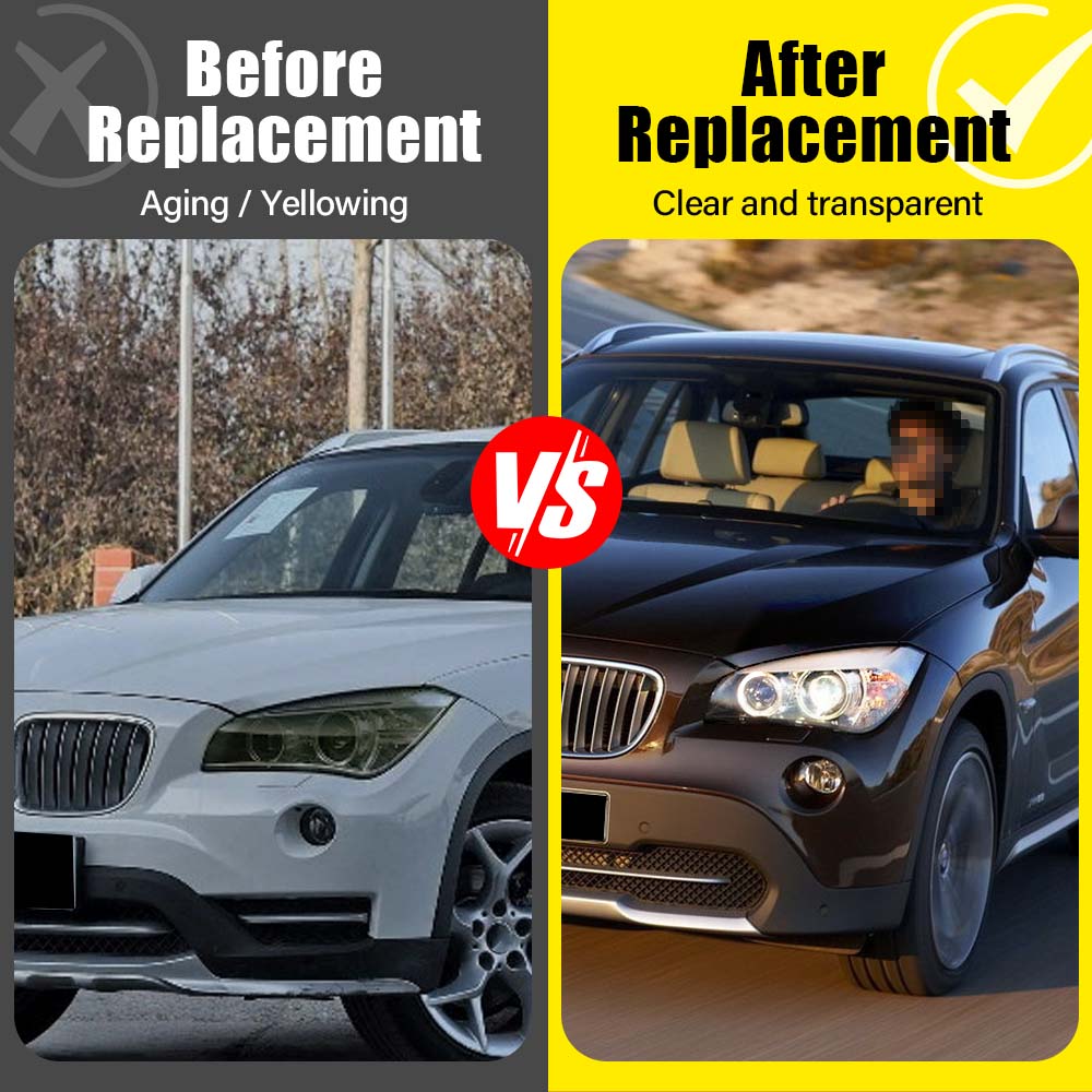 Крышка линзы передней фары для BMW X1 E84 2010 2011 2012 2013 2014 2015 Корпус фары Прозрачный абажур Автоаксессуары