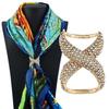 1 Piece Women Shawl Ring Clip Scarves Fastener Silk Scarf Buckle Brooch Wedding Jewelry CLE