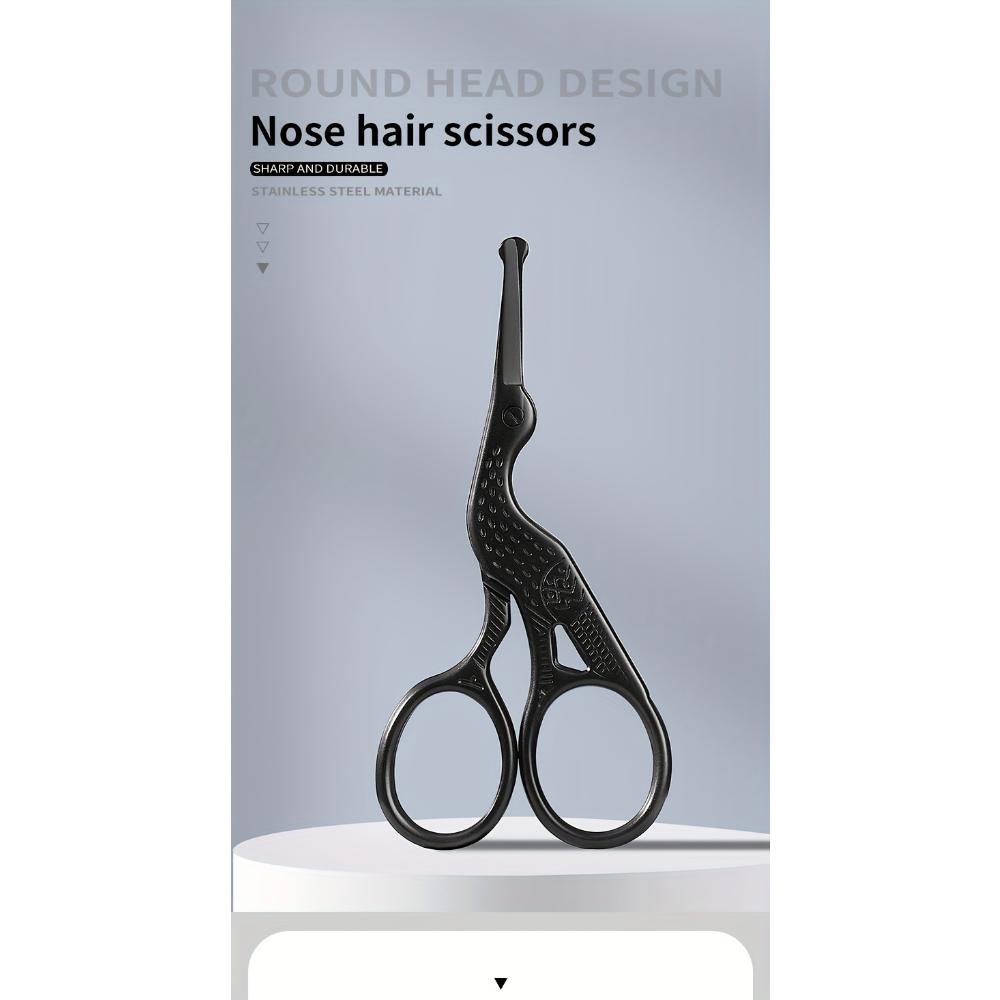 Круглые ножницы из нержавеющей стали для волос в носу, бровей, волос в носу, бороды, волос в ушах, ножницы из нержавеющей стали для бровей, мужские и женские ножницы для волос