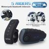 1200M Bluetooth Intercom Motorcycle Helmet Interphone Headset NFC Remote Control Full Duplex +FM