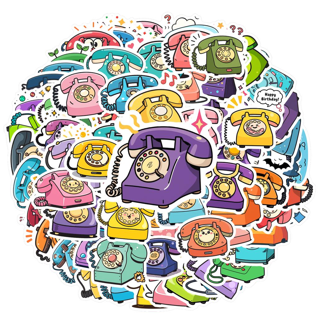 35-100 шт. Милые ретро-наклейки для телефона Kawaii Мультяшные наклейки для ноутбука телефона холодильника гитары скейтборда Watoys Влагостойкие Граффити