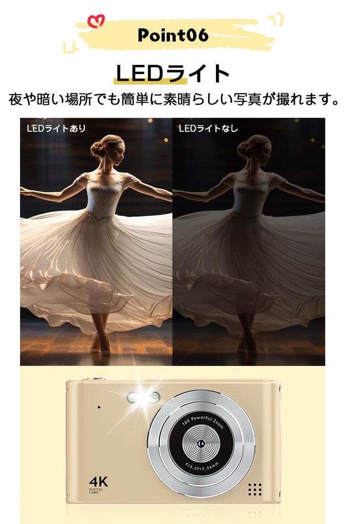 Digital 48 Million Toy Kids 1080P Video 16x Image Continuous Mini for School Photography 32G Card Included Camera, Pixels, Camera, Camera, Recording,