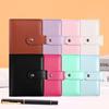 A7 Crocodile  Black Pink Color 6 Ring Binder PU Clip-on Notebook Leather Loose Leaf Notebook Cover Notebooks Journal Stationery