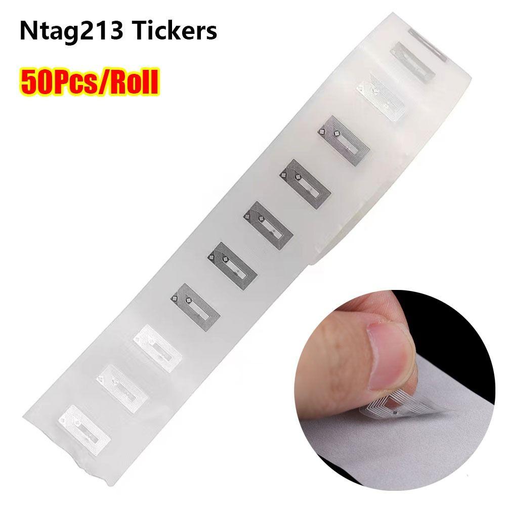 50Pcs 13.56MHz NFC Chip NTAG213 Sticker  for Copier Writer Duplicator Copy