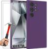 Case - Booling - for Samsung Galaxy S24 Ultra - TPU - Dark Purple - Silicone Protection - 2 Tempered Glasses