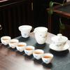 Good value goods suet jade porcelain kung fu tea set business merchandise gifts can be done